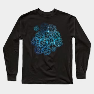 Blue Roses of Galaxy Long Sleeve T-Shirt